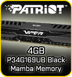 PATRIOT BLACK MAMBA 4GB DDR3 1600 OEM