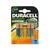 DURACELL AAA RECHARGEABLE BATTERIES 4 PK