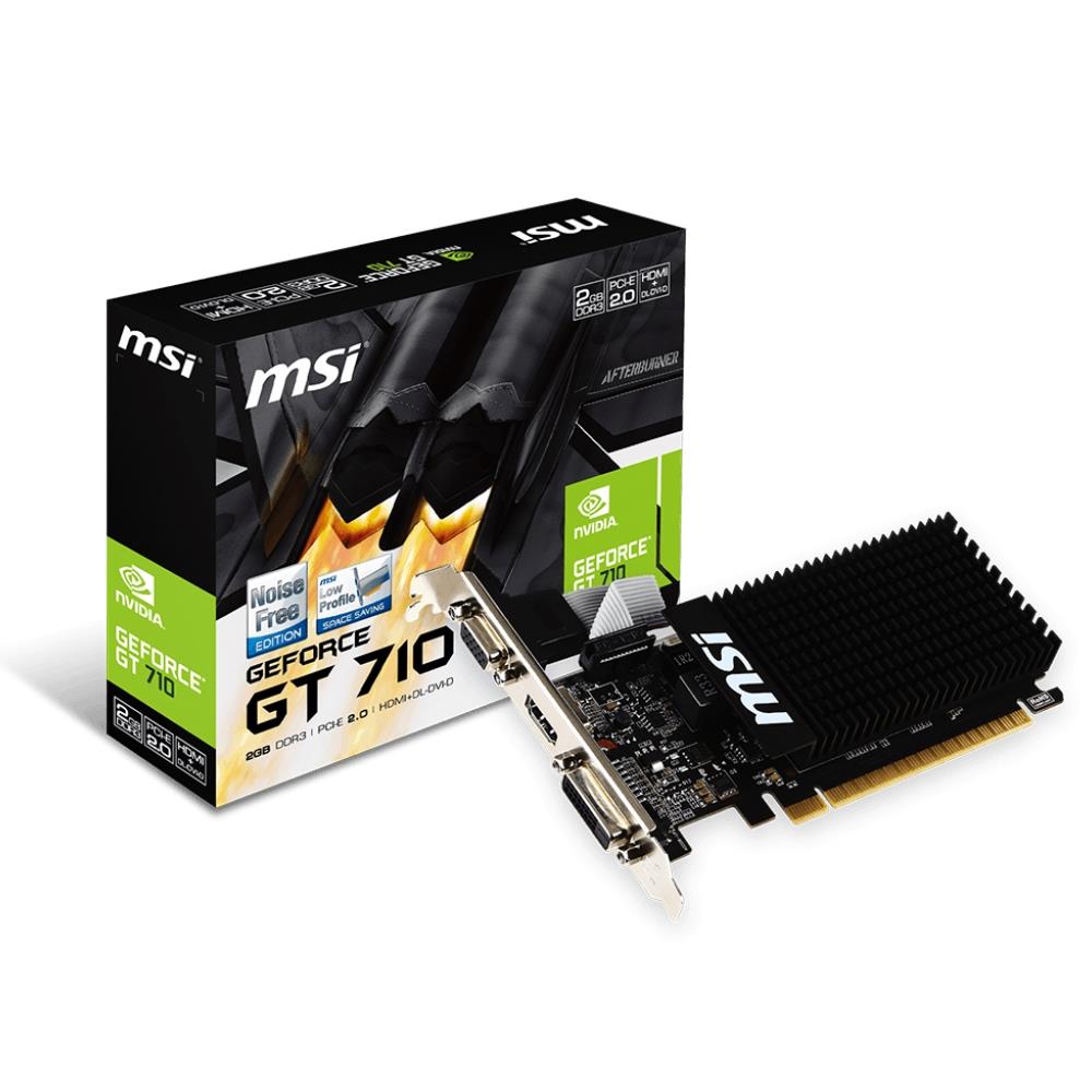 Msi Geforce GT 710 2GD3H LP 2Gb Ddr3/Pci Express 2.0/954Mhz/1600Mhz/Low Profile