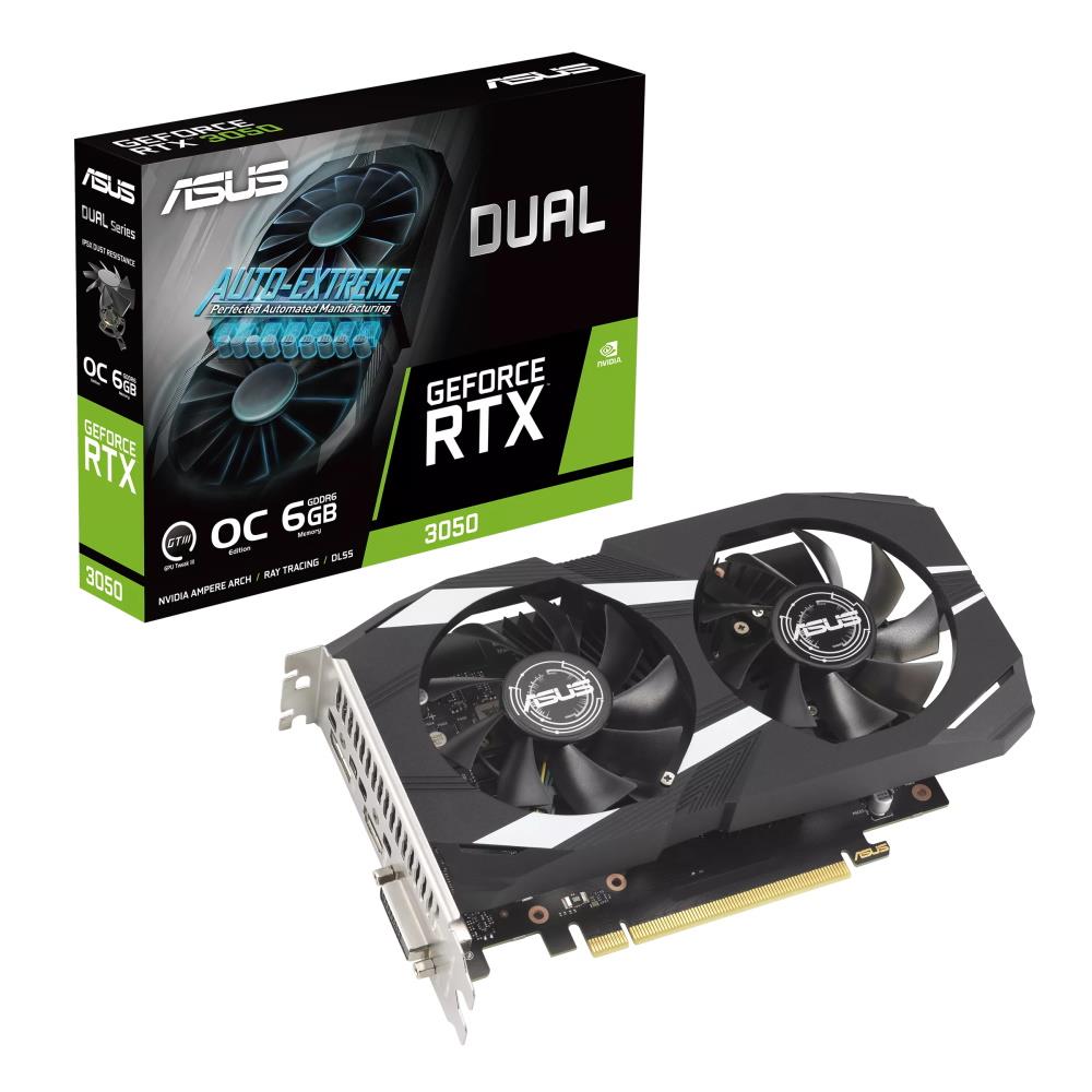 Asus Geforce Rtx 3050 Dual Oc 6Gb Gddr6/Pci Express 4.0/1537Mhz/14000Mhz