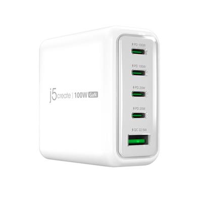 J5create 100W Gan Usb-C 5-Port Charger